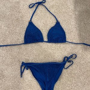 Bikini TOP, Blue, Size M, Ralph Lauren